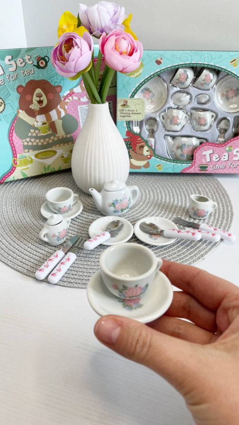 Іграшковий фарфоровий чайний набір сервіз, 868-E6