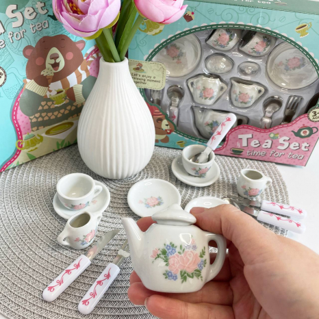 Іграшковий фарфоровий чайний набір сервіз, 868-E6