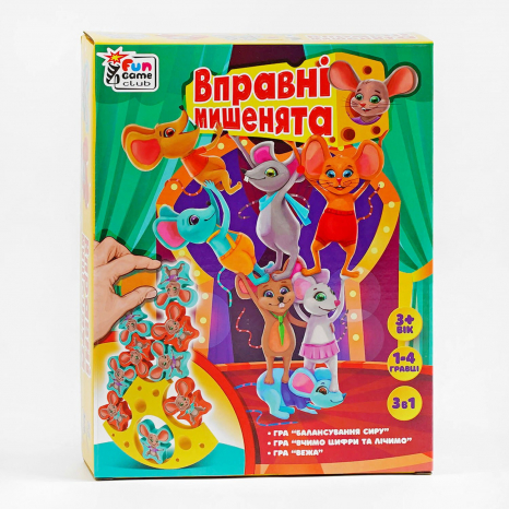 Настільна гра - балансир  Вправні мишенята 87231  4FUN Game Club