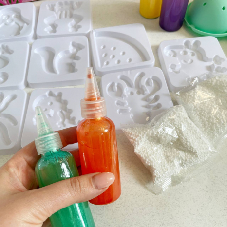 Набір для творчості аквагель, 4 кольори із глітером, 9 форм 87266 B