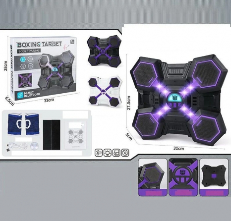 Детский электронный боксерский тренажер: музыка, свет, встроенный аккумулятор, 8801-1