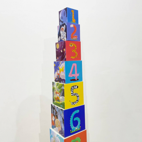 Развивающая игра башня 88630 кубики, пирамидка, ростомер, фигуры, цифры, счет