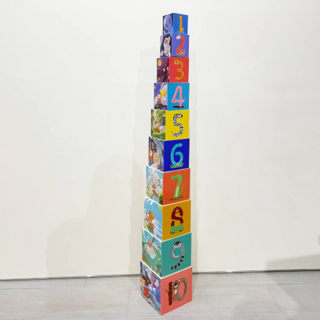 Развивающая игра башня 88630 кубики, пирамидка, ростомер, фигуры, цифры, счет