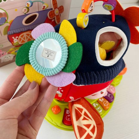 Логічний будинок Ферма з м'якими тваринками, музичне піаніно, звуки тварин, гра на швидкість реакції, 8867