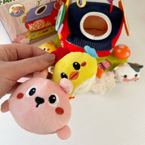 Логічний будинок Ферма з м'якими тваринками, музичне піаніно, звуки тварин, гра на швидкість реакції, 8867