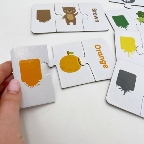 Пазли - асоціації Вивчаємо кольори Match game The colour