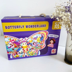 Картонные детские пазлы "Королевство насекомых", 52 элемента