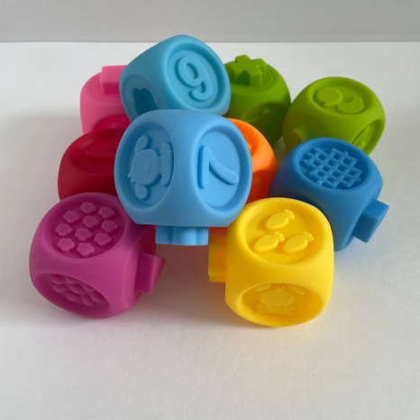 Набір сенсорних розвиваючих кубиків  Baby team 10шт, 8875