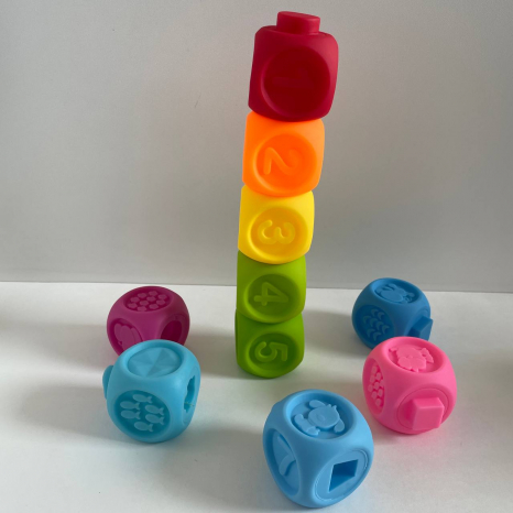 Набір сенсорних розвиваючих кубиків  Baby team 10шт, 8875