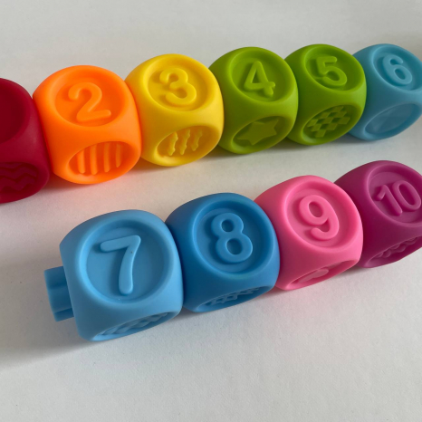 Набір сенсорних розвиваючих кубиків  Baby team 10шт, 8875