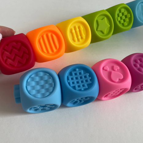 Набір сенсорних розвиваючих кубиків  Baby team 10шт, 8875