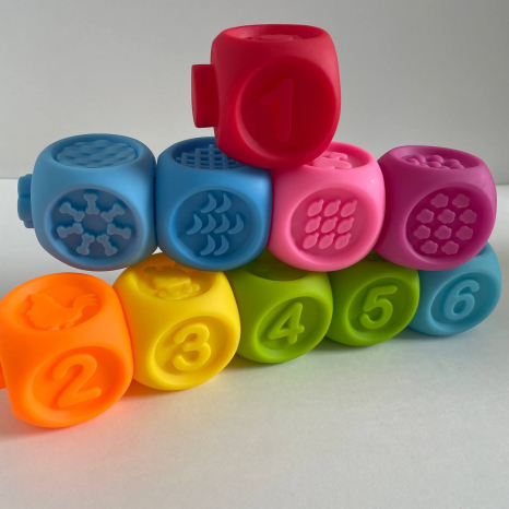 Набір сенсорних розвиваючих кубиків  Baby team 10шт, 8875