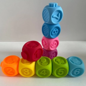 Набір сенсорних розвиваючих кубиків  Baby team 10шт, 8875