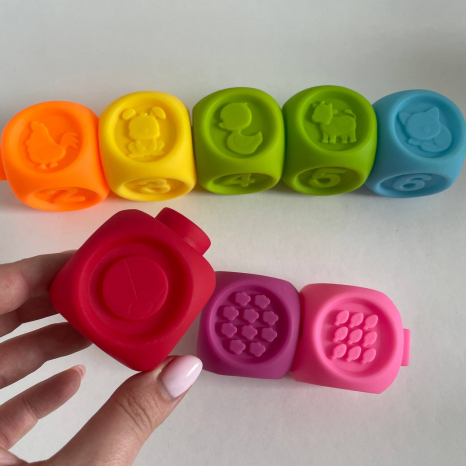 Набір сенсорних розвиваючих кубиків  Baby team 10шт, 8875