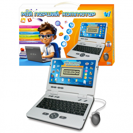 Інтерактивний навчальний дитячий ноутбук Мій перший компютер "WToys" 88777
