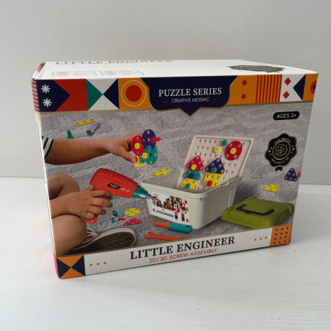 Мозаїка на шурупах з шуруповертом, насадками та інструментами, 888-4C