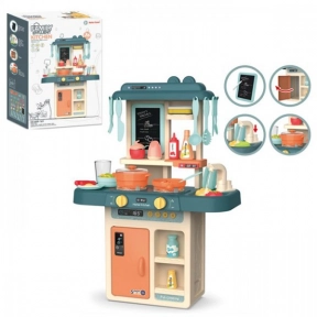 Детская кухня мойка-льется вода, посуда, продукты, доска для рисования 889-169 