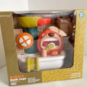 Гра для купання Левчик млин, присоски, стаканчик, запускач мильних бульбашок 889-501