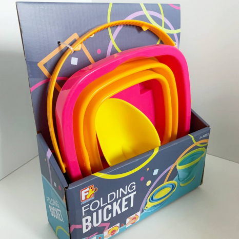 Набір для пісочниці силіконовий 890-1A складне відро з совочком