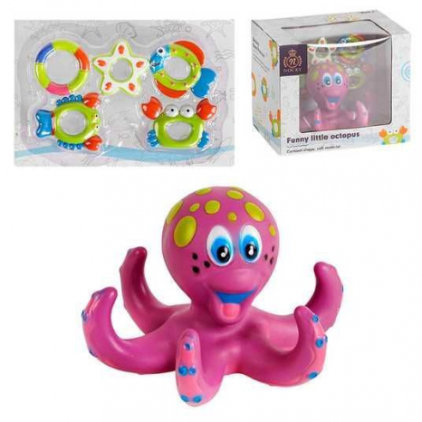 Іграшка для ванни "Восьминіг", кільцекид, 5 фігурних кілечок 8922