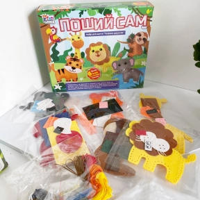 Набор творчества Пошей сам “Животные джунглей”, 89447, FUN Game
