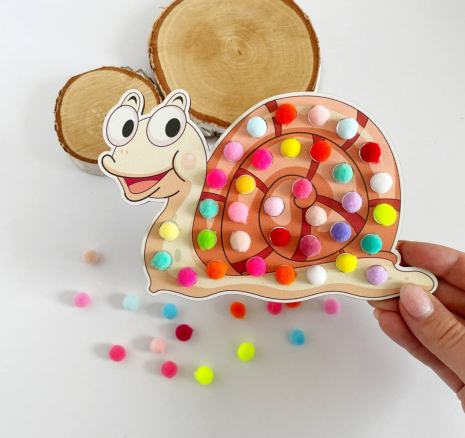 Равлик кольоровий з помпонами Познавалка