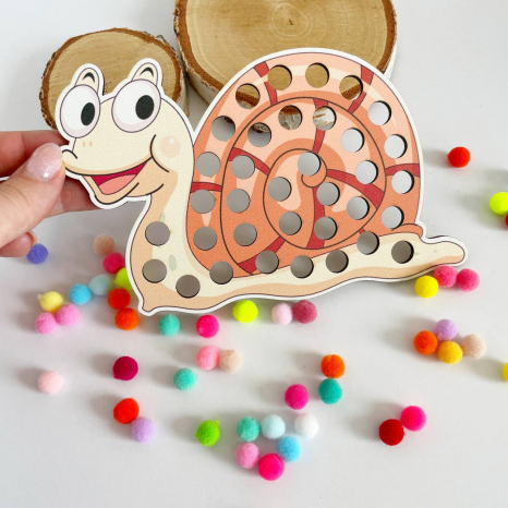 Равлик кольоровий з помпонами Познавалка