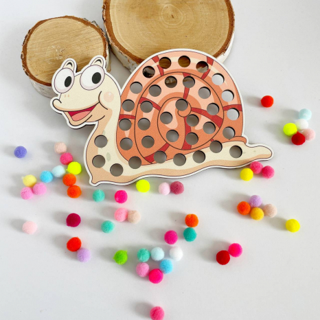 Равлик кольоровий з помпонами Познавалка