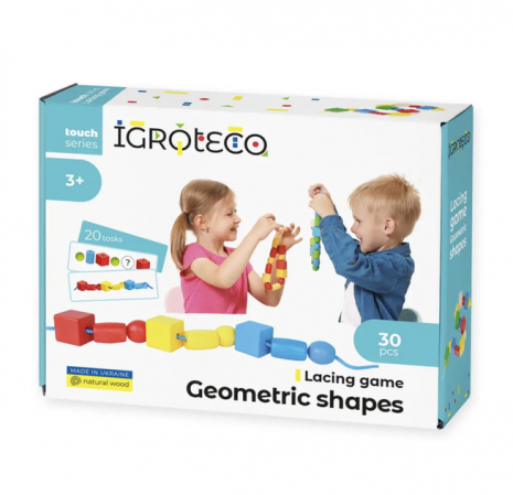 Дерев'яна шнурівка Геометрика Igroteco 900019
