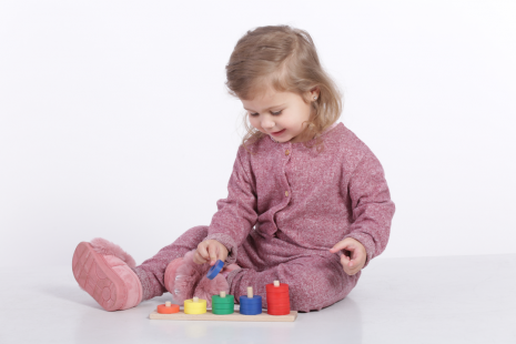 Дерев'яна розвиваюча гра "Пірамідка. Рахунок від 1 до 5" 90002 Розумний лис