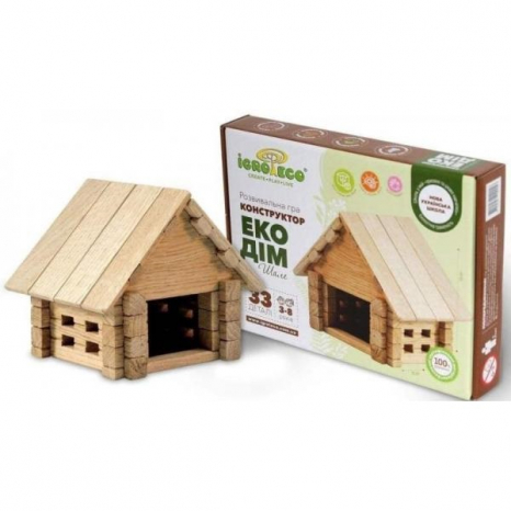 Конструктор дерев'яний "ЕкоДім Шале" (ТМ Ігротеко) 900156