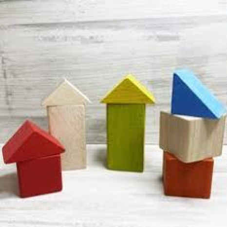 Дерев'яні кольорові кубики. igroteco. 900163