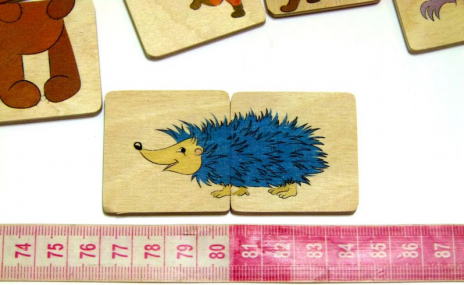 Дерев'яна гра Пазли для дітей від 2х років "Половинки. Лісові тварини" 90017 Розумний лис