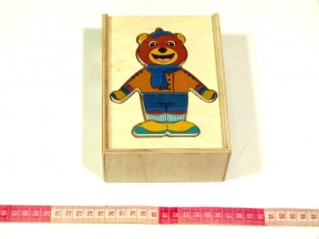 Развивающая деревянная игра "Одевай-ка. Мишка" 90027 Розумний лис