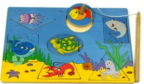 Деревянная игрушка Рыбалка Геометрические фигуры 90029 Розумний лис