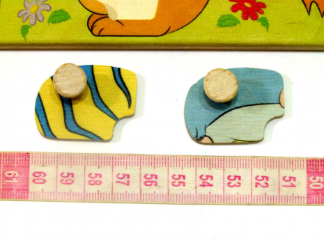 Дерев'яна іграшка Дощечка вкладки частина і ціле "Тварини" 90033 Розумний лис