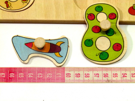 Деревянная игрушка Досточка вкладки Числа Учимся считать 90034 Розумний лис