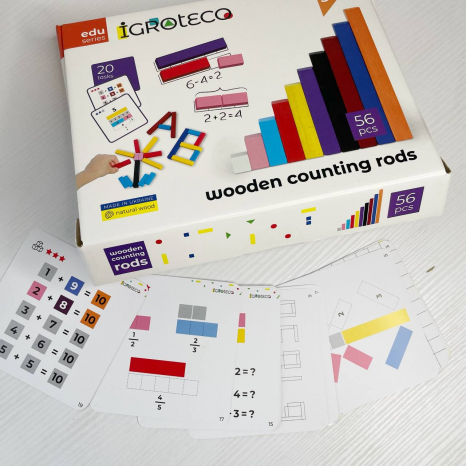Палочки для счета (по методике Кюизенера) 56 шт. Игротеко. 900385