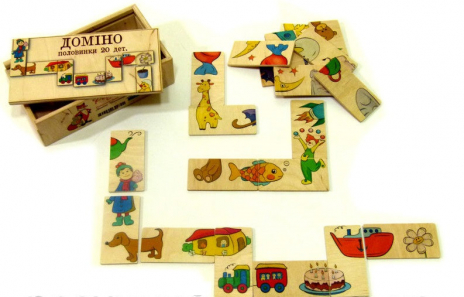 Дерев'яна гра "Доміно половинки" 90040 Розумний лис