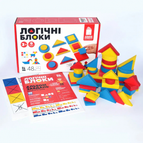 Дерев'яні логічні блоки 48 шт. (за методикою Дьєнеша) 900408 Igroteco