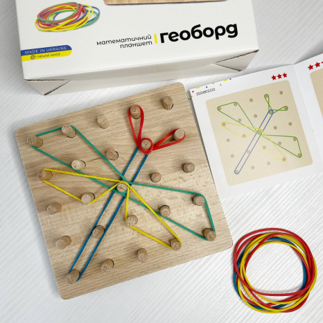 Математичний планшет геоборд 5х5 кілочків Ігротеко  900415