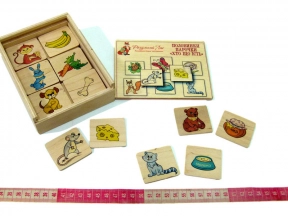 Дерев'яні половинки - асоціації Хто що їсть 90043 Розумний лис