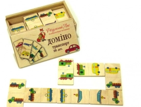 Деревянная игрушка Домино Транспорт 90045 Розумний лис