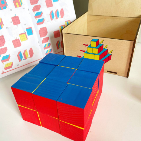 Дерев'яна гра за методикою Нікітіних Унікуб 90047 Розумний лис (кубики Нікітіна)