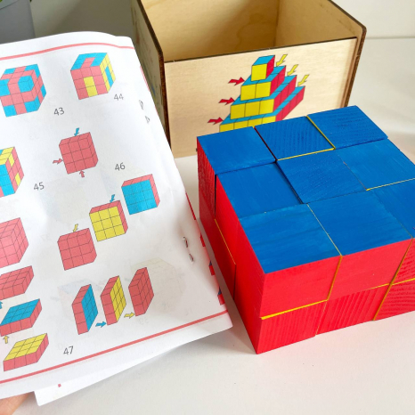 Дерев'яна гра за методикою Нікітіних Унікуб 90047 Розумний лис (кубики Нікітіна)