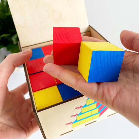 Дерев'яна гра за методикою Нікітіних Унікуб 90047 Розумний лис (кубики Нікітіна)