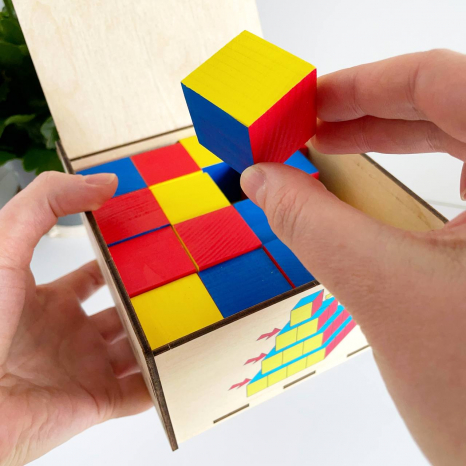 Дерев'яна гра за методикою Нікітіних Унікуб 90047 Розумний лис (кубики Нікітіна)