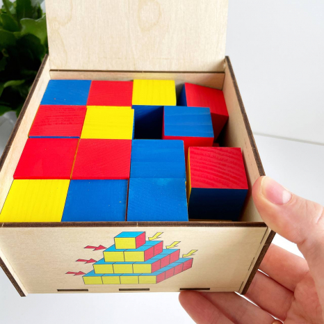 Дерев'яна гра за методикою Нікітіних Унікуб 90047 Розумний лис (кубики Нікітіна)