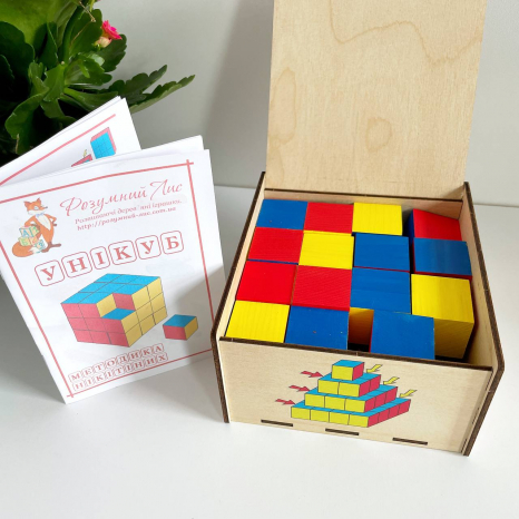 Дерев'яна гра за методикою Нікітіних Унікуб 90047 Розумний лис (кубики Нікітіна)