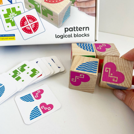 Логічні кубики "Склади візерунок" Ігротеко. 900477